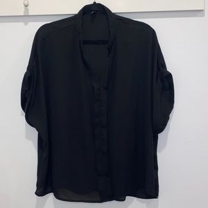 SHEIN Curve Black Shirt Top Blouse 1XL